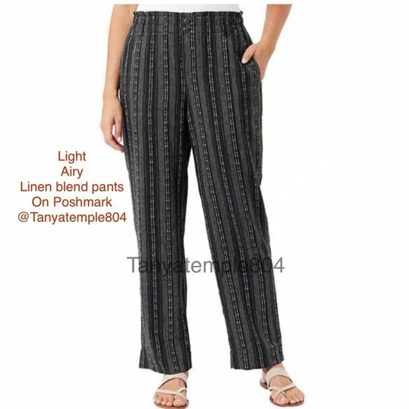 Briggs Ladies' Linen Blend Pant - Picture 1 of 11